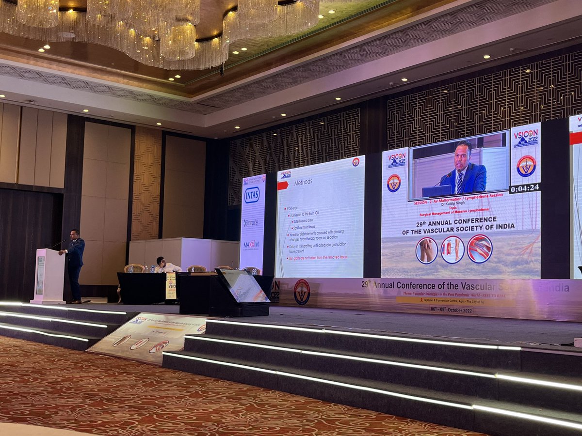TheVascularDoc's tweet photo. Had the pleasure to listen and learn from the surgeon extraordinaire @Kuldeep1926 about managing Massive lymphedema at VSICON 2022.#VSICON2022 #VSI 
#VSICON @Vascular_India #lymphedema #vascularsurgery
#surgery @VascularSVS
#medtwitter
@tapishsahu @vascularsrgn @SavlaniaAjay https://t.co/vSheg4Ejix