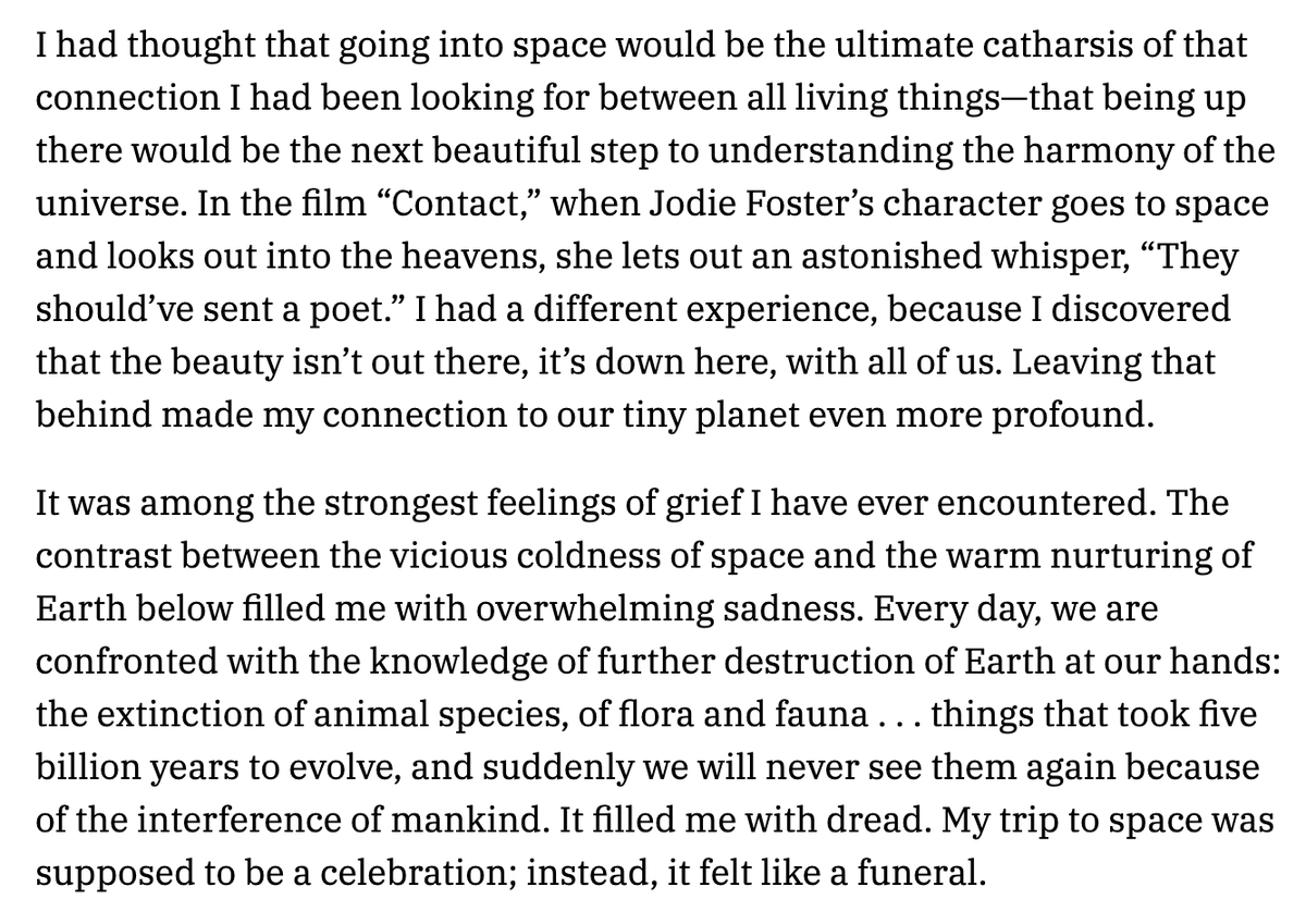 I find this post-flight reaction by William Shatner incredibly profound . . . to ponder on this lovely Sunday morning. variety.com/2022/tv/news/w…