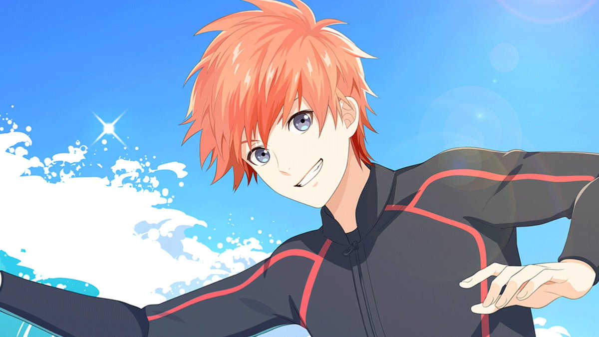 orangeotd's tweet image. the orange anime character of the day is leon from i-chu!