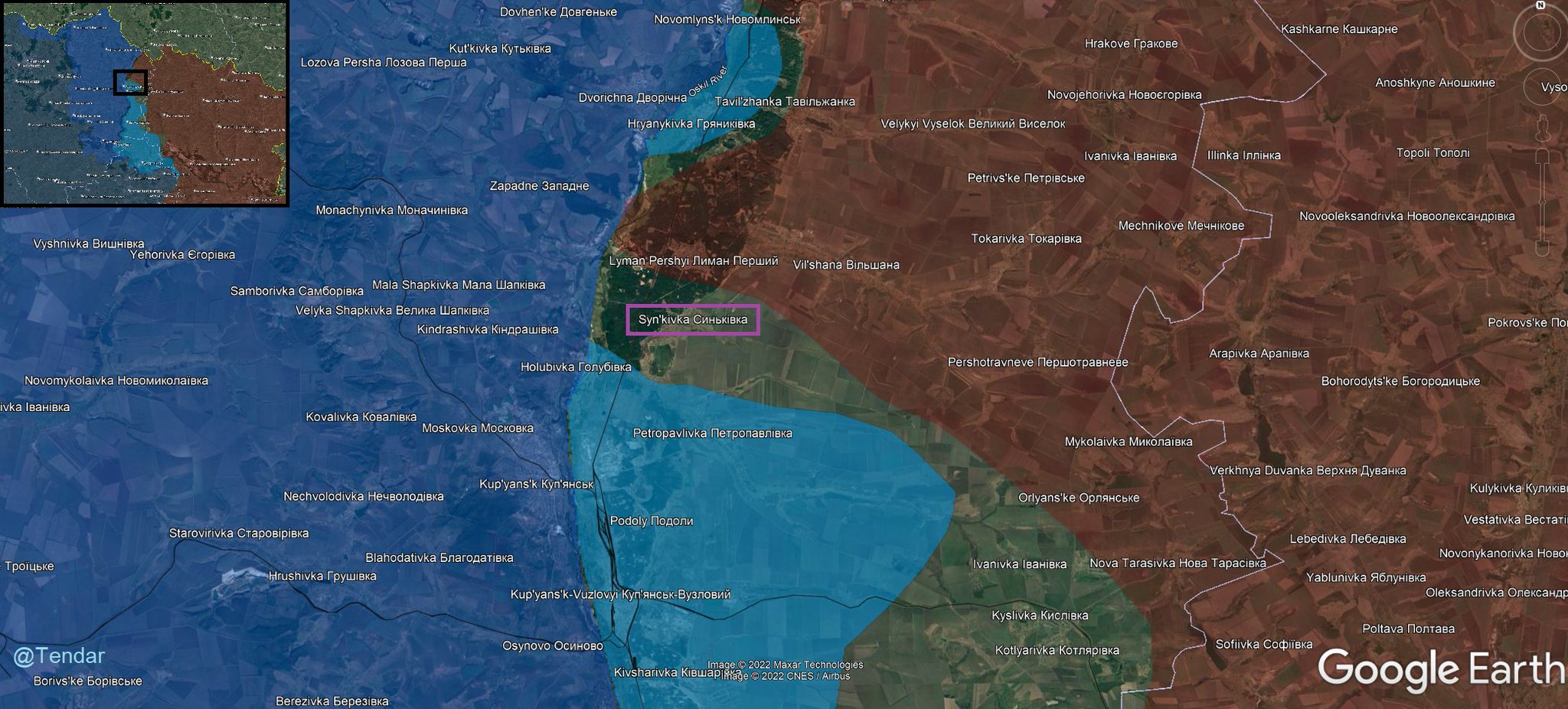 (((Tendar))) on Twitter: "Fightings are reported from Synkivka, North