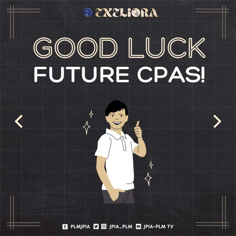jpia_plm's tweet photo. For aspiring CPAs, the month of October signifies that the CPA Licensure Exam once again draws near. In order to ensure that you are best-equipped, here are some pointers for you to remember!
https://t.co/TN9PVKA7GQ
#JPIAnAgapay
#Exeliora
#JPIAPLM35
#KeepTheFireBurningBlue https://t.co/wXoXe6Hhpn