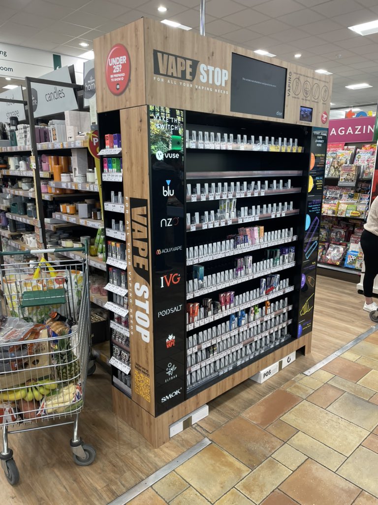 bobbyb_23's tweet photo. @Morrisons is this a joke making nicotine based products look like sweets in a candy shop for underage use https://t.co/56NPtolkWc