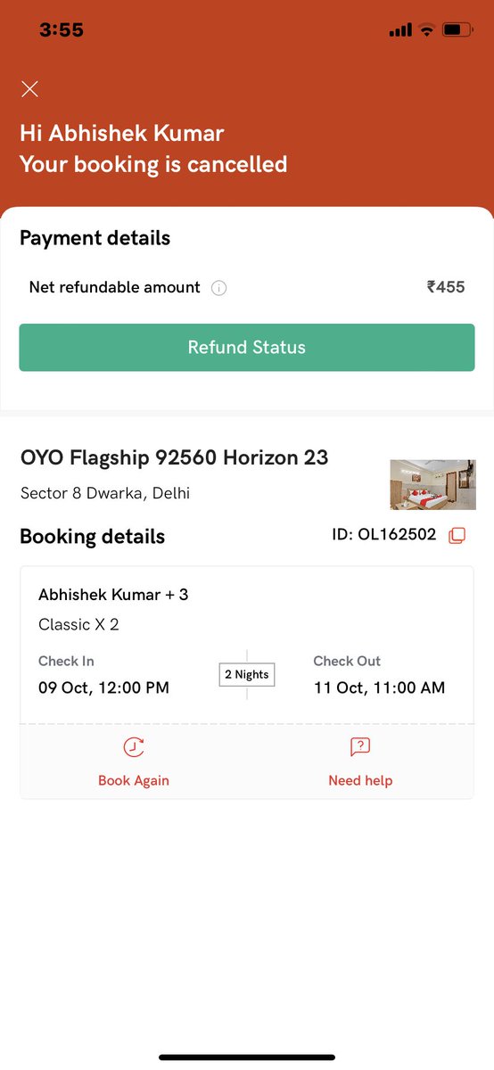 abhik_25's tweet photo. @riteshagar @oyorooms @jagograhakjago so tuis what happened to me and this shows cheap level and service of oyo i booked room for my friend &amp; his family in which property manager denied check-in then i got shifted to another one and again they denied https://t.co/dBp6pldvsJ