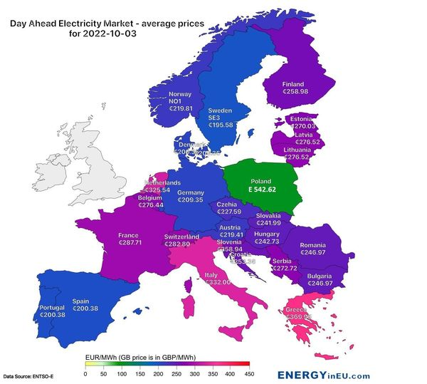 Popatrzcie na ceny jakie płacą firmy za megawatogodzinę. Nieudaczna szajka Sasina i Morawieckiego funduje nam najdroższy prąd w Europie. Na dodatek kłamią w żywe oczy, że w Polsce jest najtaniej.