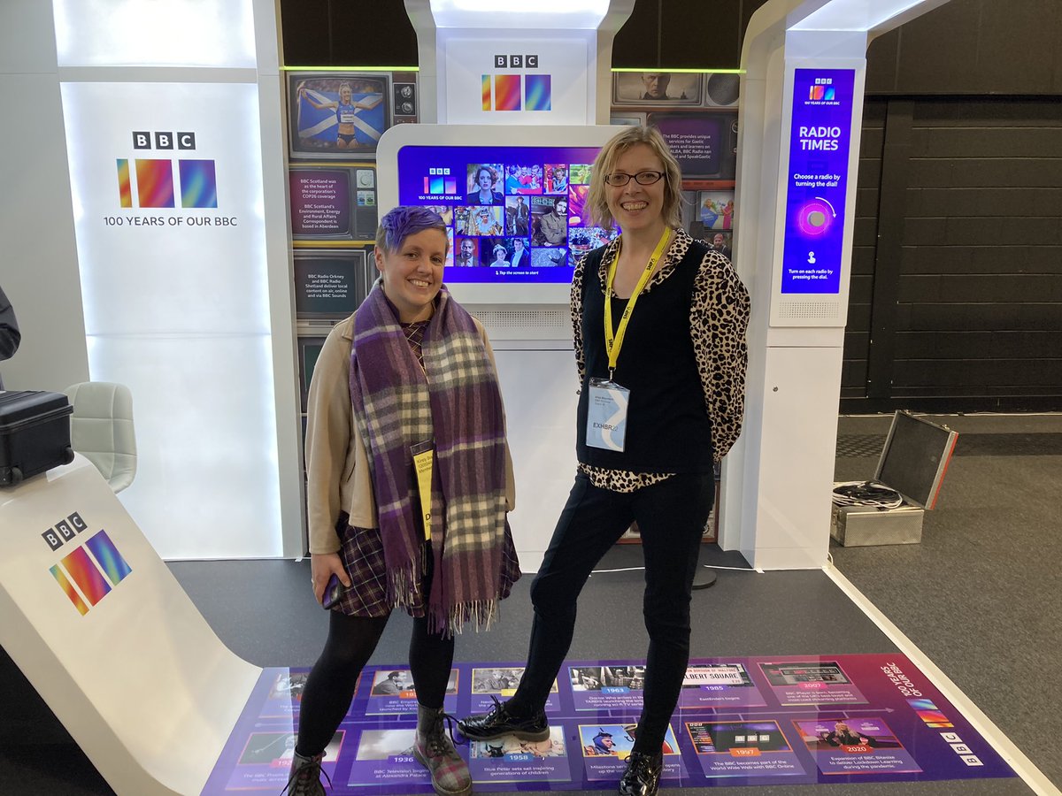 BBC_PA's tweet photo. On the BBC broadcast stand with @KirstySNP talking about TV production in Aberdeen and the BBC’s base in the Aberdeen North constituency #SNP22 https://t.co/mxBkVCqynk