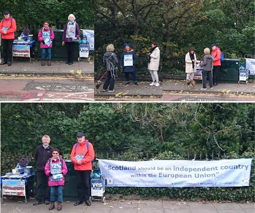 YesforEU's tweet photo. A good session on the stall this morning in Stockbridge.
More support than ever for #independence and #EUmembership for Scotland! 
Great to meet folk from @Yes_Stockbridge !
#indyref2 
#ScotlandinEU
#YouYesYet https://t.co/dAWeJSuZIz