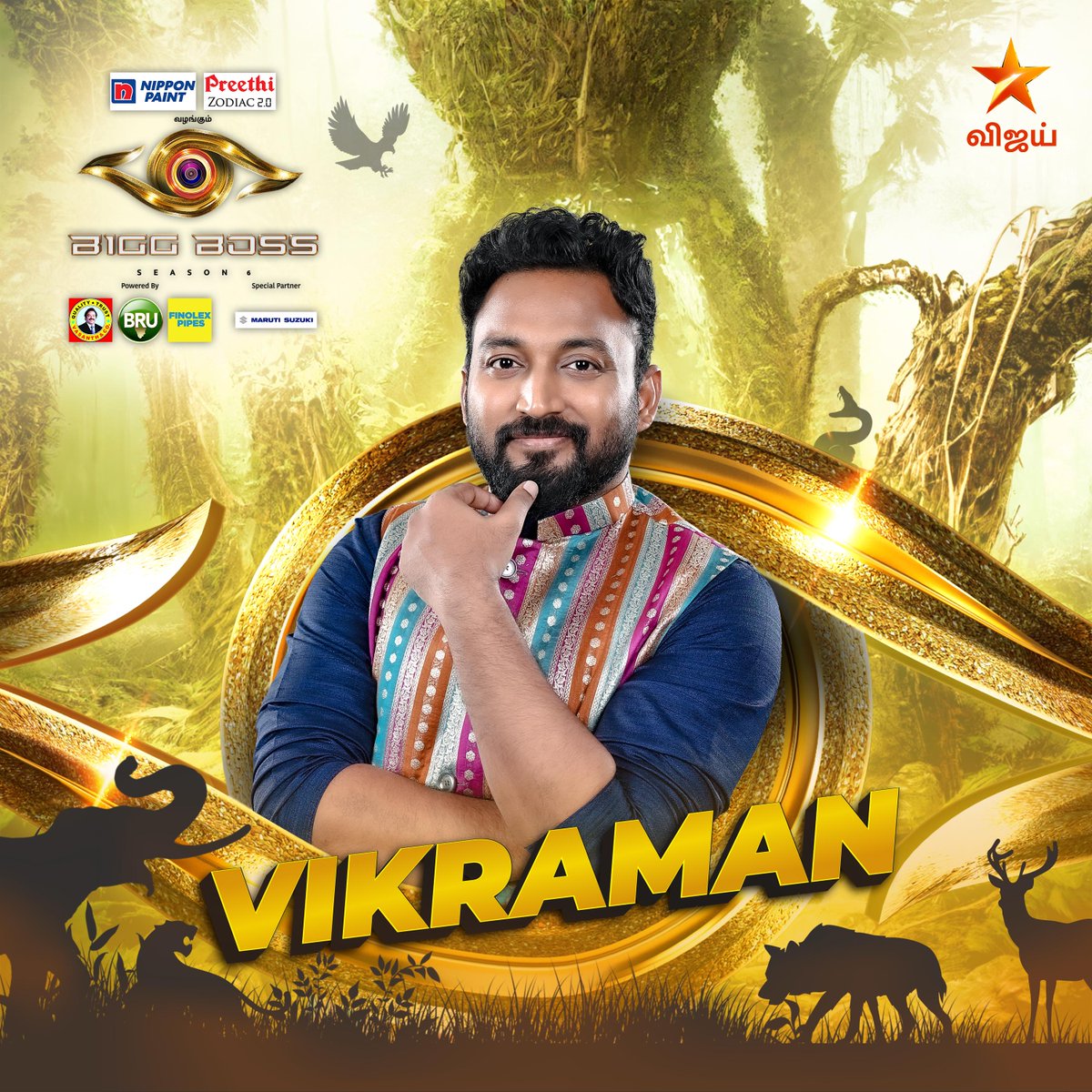 #பிக்பாஸ் இல்லத்தில்.. #VIKRAMAN #BiggBossTamil6 #GrandLaunch - இப்போது ஒளிபரப்பாகிறது நம்ம விஜய் டிவில.. #TuneInNow #BiggBossTamil #KamalHassan #VijayTelevision @preethiIndia <a href="/NipponIndia/">Nippon Paint India</a>