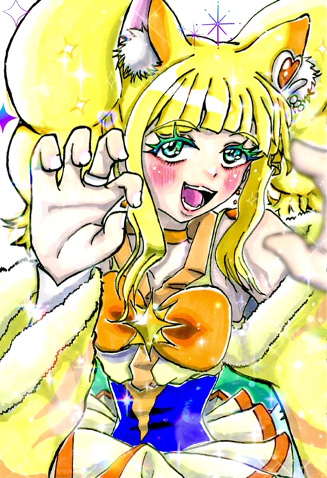 大遅刻すぎるけど、描いたんで載せますおめ〜#平光ひなた生誕祭 #平光ひなた生誕祭2022 #キュアスパークル生誕祭 #キュアスパークル生誕祭2022 #precure#プリキュア #ヒープリ#イラスト 