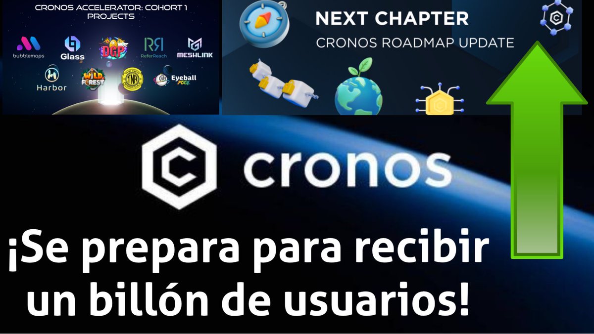 #crofam 🙏help me make this Spanish roadmap video on #cronos go viral! Please RT, share, and sub to the channel! Would mean the world to me!

➡️ CRONOS de CRYPTO.COM se prepara para recibir UN BILLÓN DE USUARIOS !! NUEVO ROADMAP !! $CRO

👉youtu.be/VGd2d29StZY👈