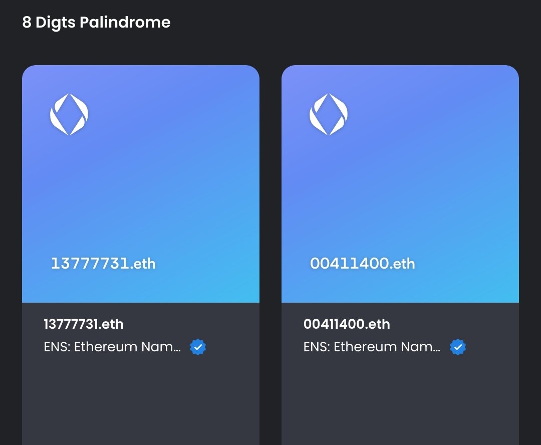 the <a href="/7DPalindromes/">7 Digits Palindromes</a> and the 8 digit palindomes have the same possible quantities! whoever arrives first, will manage to catch some good opportunities! Let's follow along to see where this goes!
#palindromes
#7digitspalindrome
#8digitspalindrome 
#ens #enspalindrome