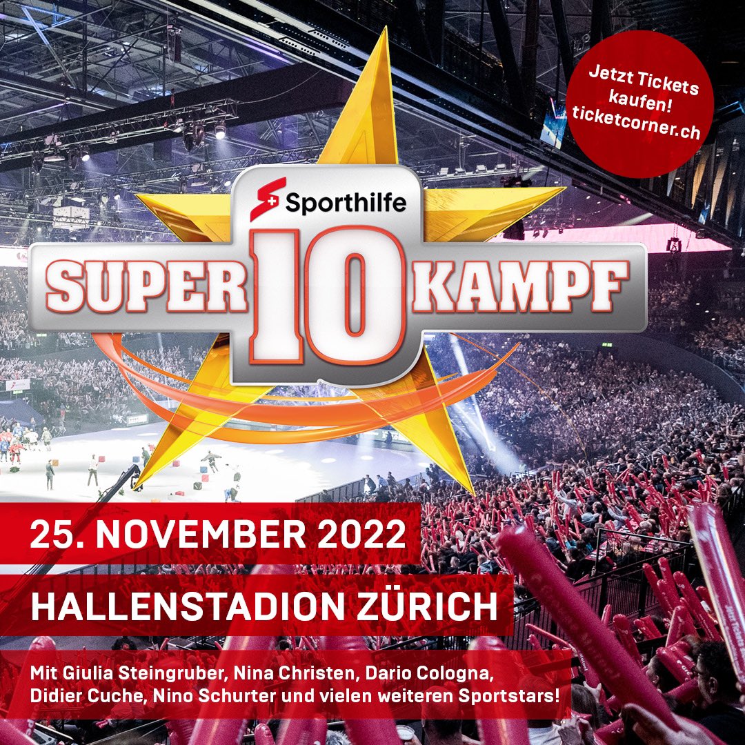 Am 25.10.2022 ist es so weit: Die grössten Stars des Schweizer Sports messen sich in packenden Duellen beim #super10kampf und verrückten Sport-Spielen! Sichere dir jetzt deine Tickets auf ticketcorner.ch!

📷: Manuel Lopez

#schweizersporthilfe #aidesportive