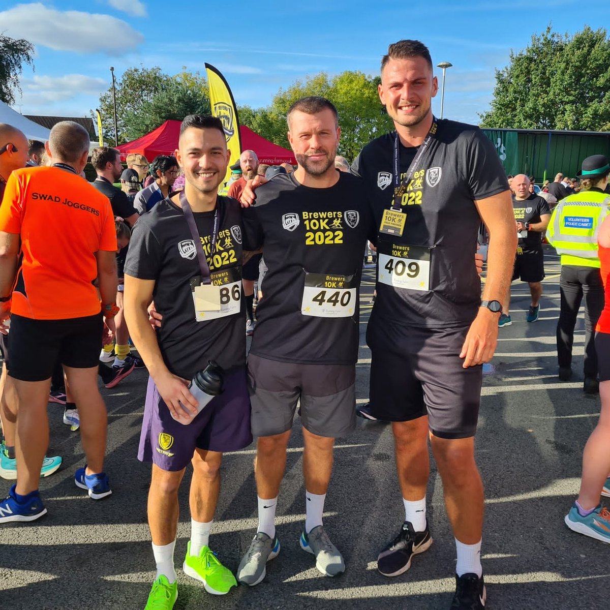 EdwardShean's tweet photo. Brewers 10K completed! Well done to everyone who took part, an amazing morning for some great causes, and a 10K PB for me!! An Absolute pleasure to run alongside some BACT colleagues also😀 @burtonalbionfc @BurtonAlbionCT #Brewers10K 🟡⚫ https://t.co/ctDerP9PvT