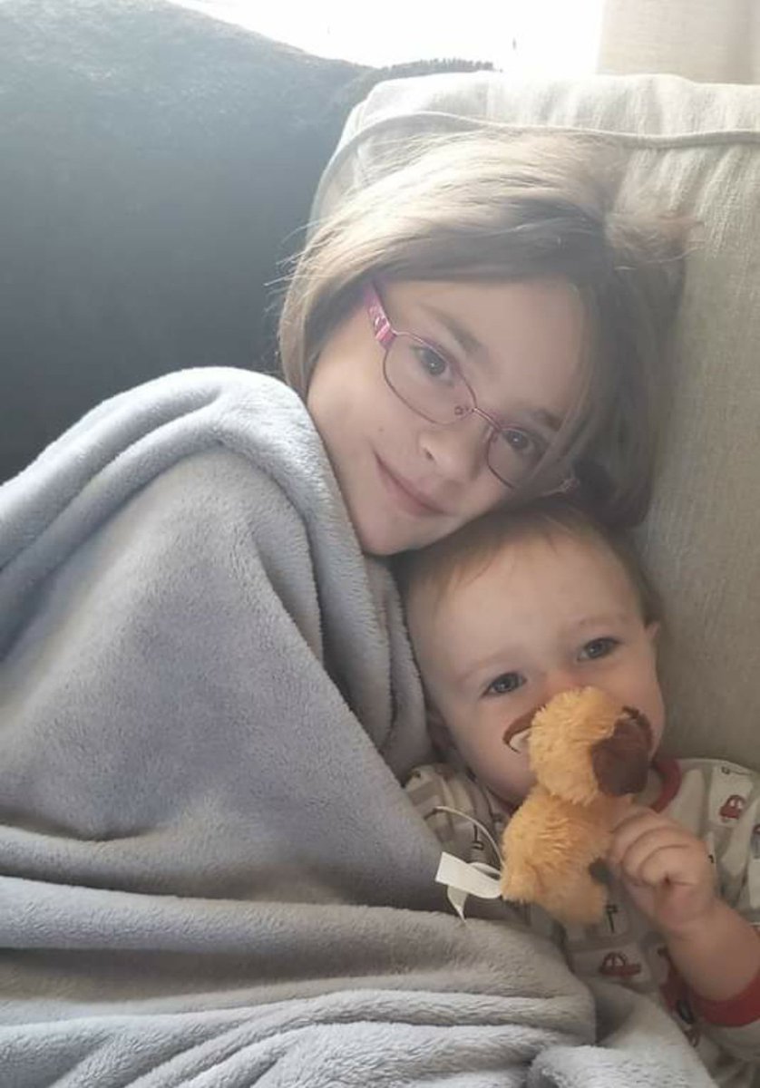 Picture of my babes from Thanksgiving 2019, when my sweet girl was between hospitals fighting severe, repeat internal bleeding. She is laid up with a fever now,& the flashbacks of remembering how every cold would cause the bleeding to reoccur has me terrified. I hate Thanksgiving https://t.co/tfLF0QP4MT