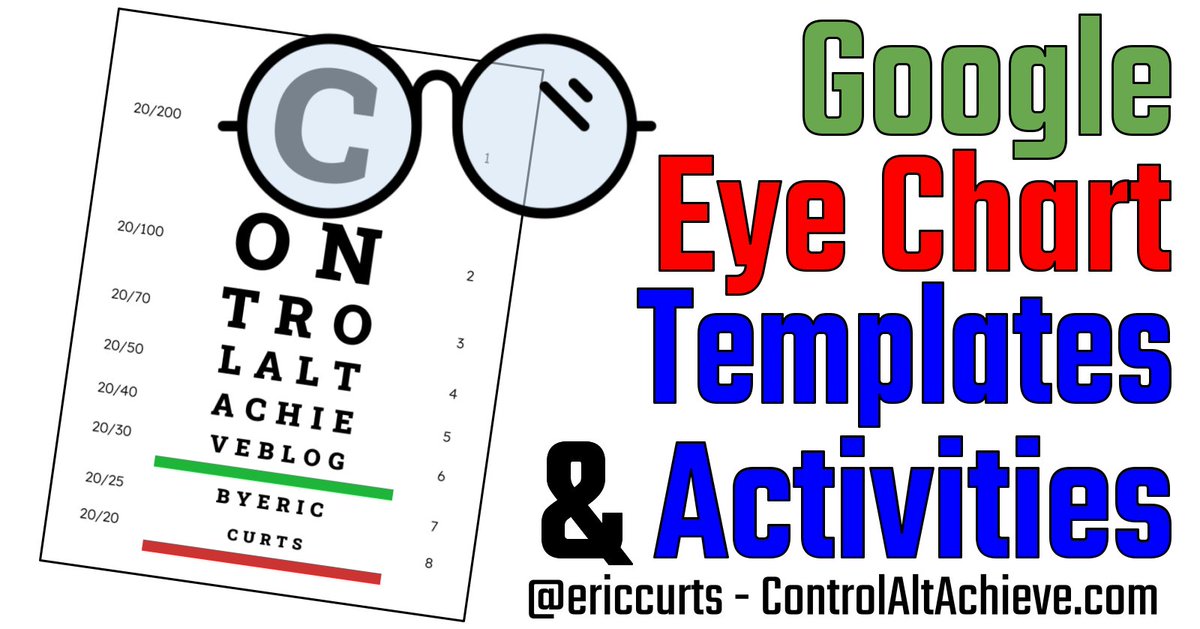 👀 Eye Chart Templates &amp; Activities with Google Slides &amp; Drawings

😁 SEL
🤷 Guess Who
💬 Quotes
💡 More!

📄 Get free template here controlaltachieve.com/2022/10/eye-ch…

#ControlAltAchieve #GoogleEDU #edtech #EduTwitter <a href="/GoogleForEdu/">Google for Education</a>
<a href="/googledrive/">Google Drive</a>