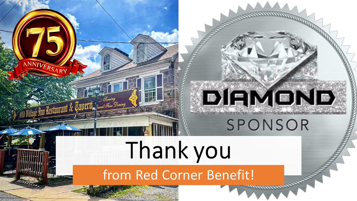 RCBenefit's tweet photo. A BIG THANK YOU to the kind folks at Old Village Inn for their DIAMOND Sponsorship of The 13th Annual Red Corner Benefit dedicated to Payton Lanza!
#TeamPayton #RedCornerBenefit #NoOneFightsAlone https://t.co/SPwhioXYJ6