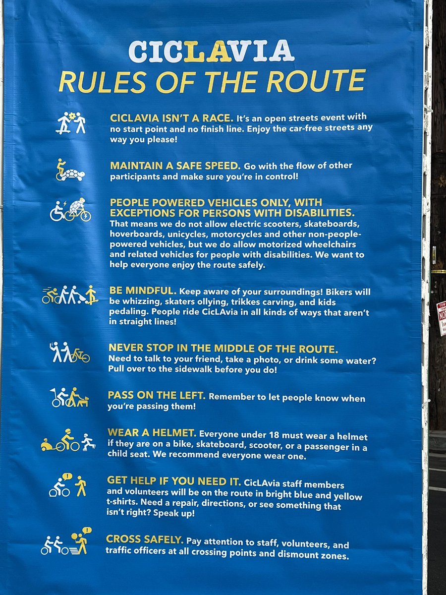 Let’s have a safe day LA. Please watch for bicyclists riding <a href="/CicLAvia/">CicLAvia</a> while traveling through DTLA #bikesafe #ciclavia #watchforcyclists