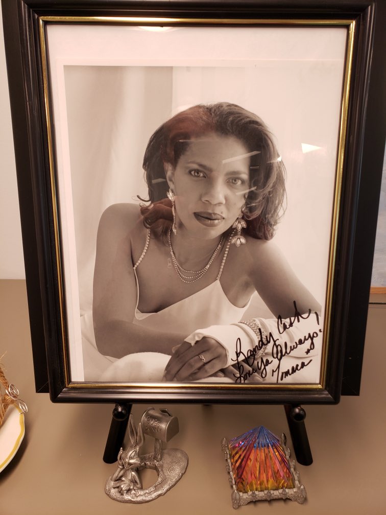 tomaca's tweet image. Old pic I signed for a fan.  He sent me this and said he’s waiting for it to be worth a fortune.  I said “me too!”
I live to sing!