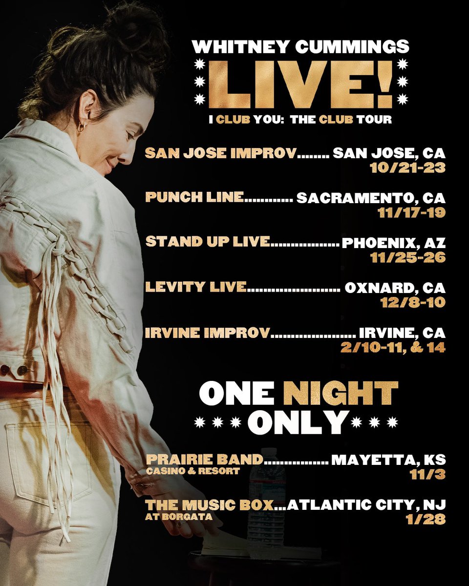 WhitneyCummings's tweet photo. Testing out new material in a club/city near you - on sale now at https://t.co/ipVL1y8zF2 https://t.co/fHOvfU61En
