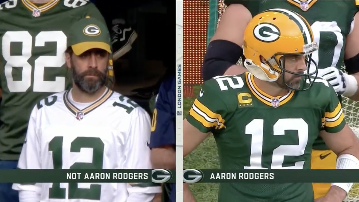 SportsCenter's tweet photo. Not Aaron Rodgers is back 😅 https://t.co/FINb1O99f3