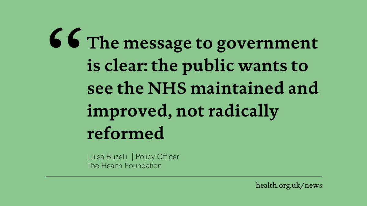 HealthFdn's tweet photo. What are the public’s priorities for the NHS? And is the government listening?

Our new blog by Luisa Buzelli explains the latest findings from our public polling with @IpsosUK.  

Read now⤵️
https://t.co/s68iHoY0al https://t.co/tzLuST0buF