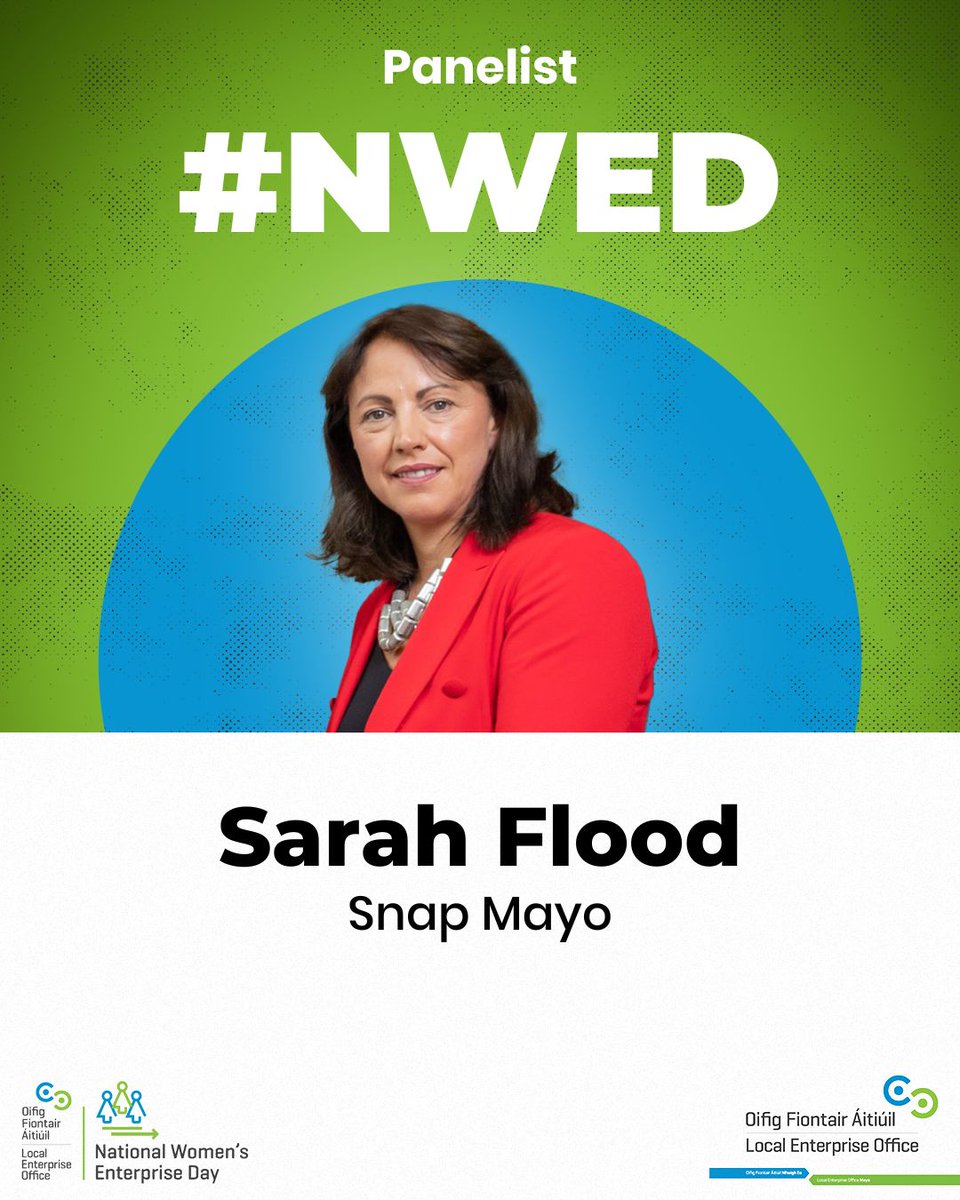 leomhaigheo's tweet photo. We are really looking forward to welcoming Sarah Flood of Snap Mayo on our panel for our #NWED event in Breaffy House Hotel, Castlebar on Thursday 13 October!

Get your tickets here:
https://t.co/g2HJBrN0sT https://t.co/xmopGvVk1O