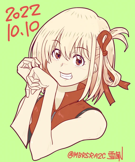 10月10日となり大人の階段をまた一段のぼるり "雪風52歳児ジィ" になりました(*'ω`*)取り敢えず次の誕生日までゆるゆる浮き草の如く生きてみたいと思いますので今後も宜しくお願いします!10月10日は各界で活躍するあの人やこの人も誕生日で埋もれるw誕生日に関係ないけど錦木千束を描いたの介w 