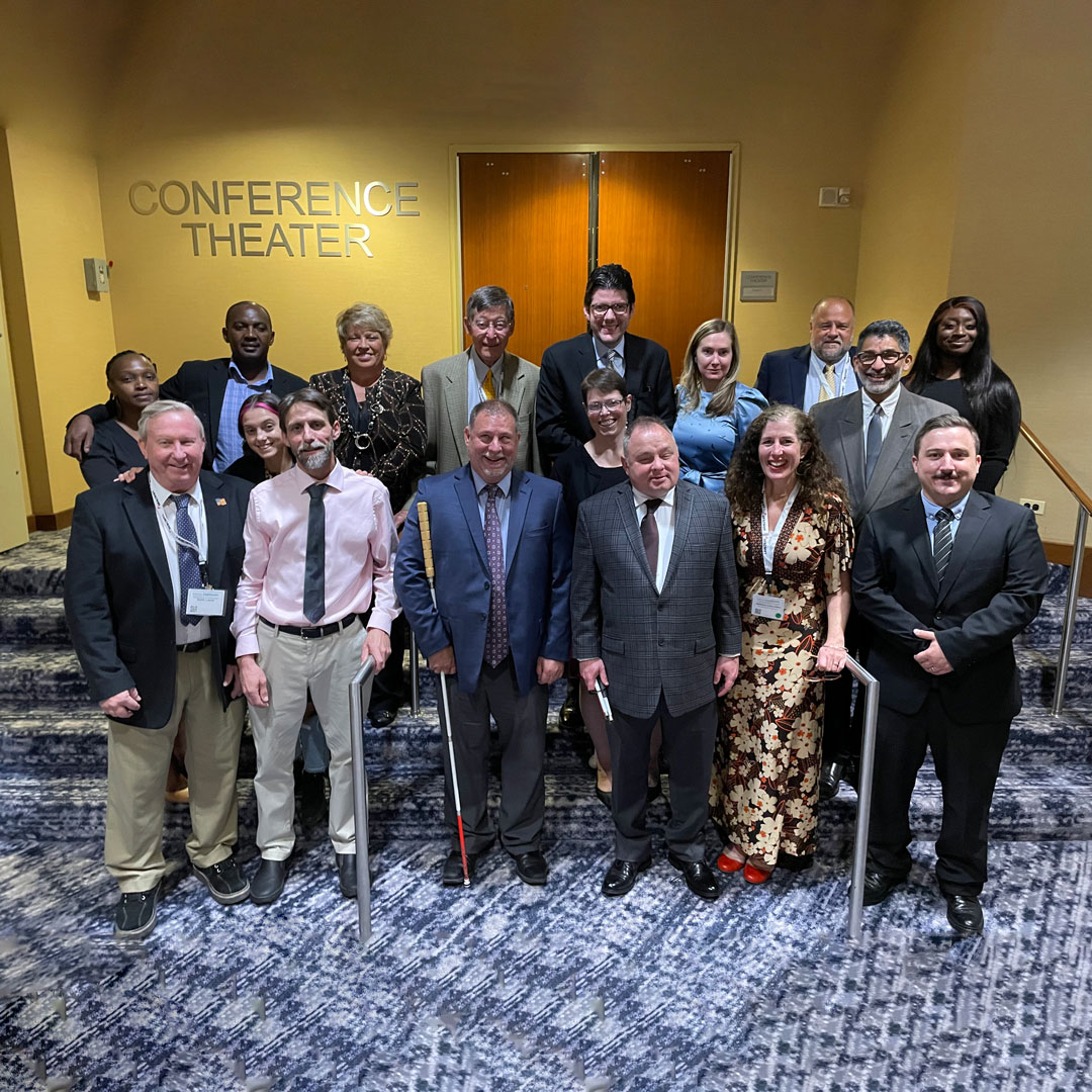 Lighthouse_Inc's tweet photo. Lighthouse staff & board member Paul Reed attended the @NatIndBlind training conference last week in D.C. They were there to recognize the achievements of employees Shawn Dobb, John Lewis, and John Koigi! #NIBWorkforce https://t.co/jCVswmkFZV