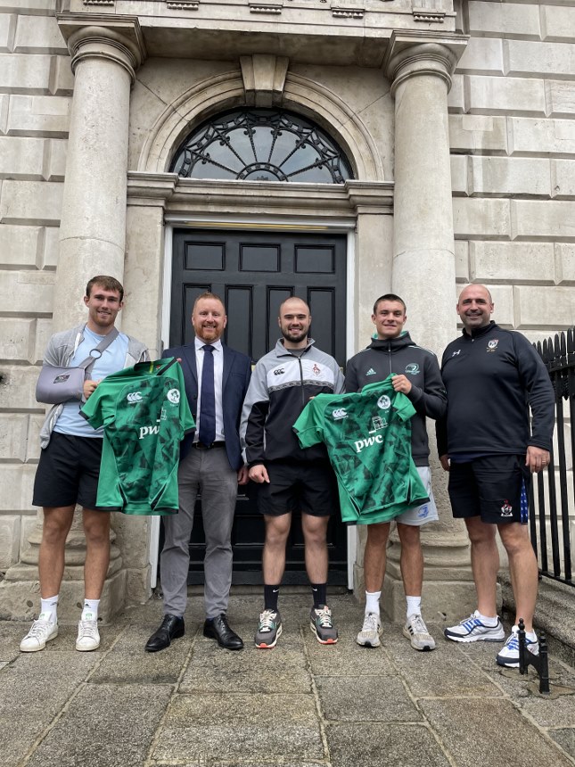 BelvedereSJ's tweet photo. Great see Daniel Hawkshaw and Dylan O Grady (both OB 21) in school recently presenting their u20s Jerseys. Daniel and Dylan were integral parts of a Grand Slam winning season for the Irish u20 side. https://t.co/lgOzHBjuf4