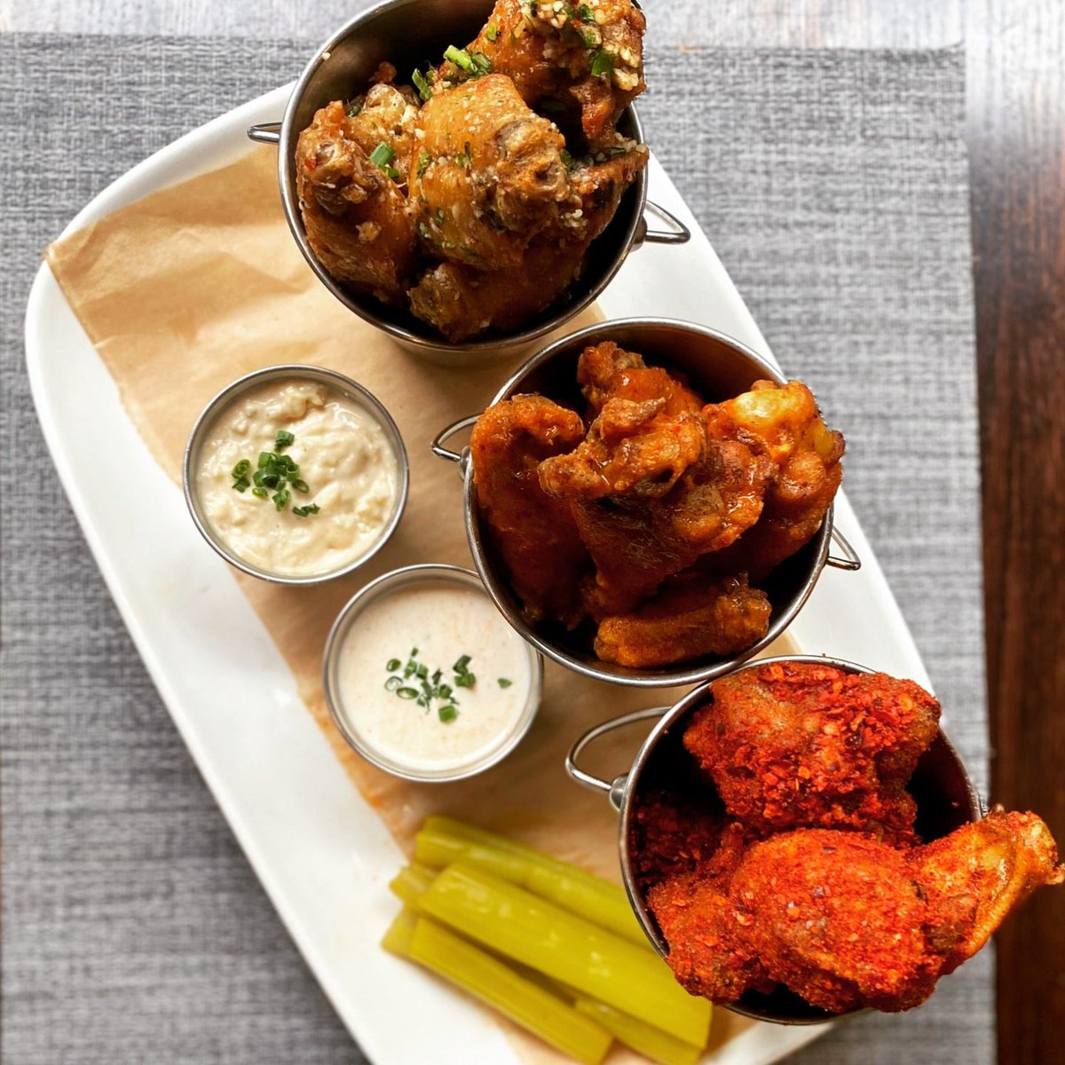 Showroom21701's tweet photo. π₯3 Kinds of Wings. Served with Pickled Celery, Ranch, & Bleu Cheese.
Open 8am to 10pm Friday & Saturday. 8am to 9pm Sunday through Thursday.
#bryanvoltaggio #downtownfrederick #frederickmd #frederickfoodie #visitfrederick #dwntwnfrederick #downtownfrederickmd https://t.co/hRR42wuItW