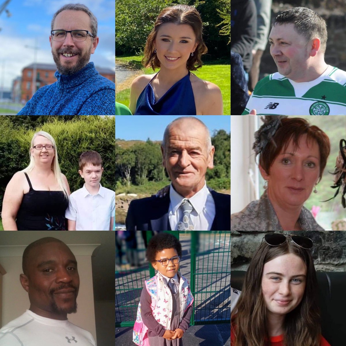 #NEW

#Creeslough victims named

James O Flaherty-48

Jessica Gallagher-24

Martin McGill-49

Catherine O Donnell-39 and her son James Monaghan-13

Hugh Kelly-59

Martina Martin-49 

Robert Garwe-50 and his daughter Shauna Flanagan Garwe-5 

Leona Harper-14

<a href="/VirginMediaNews/">Virgin Media News</a> #RIP