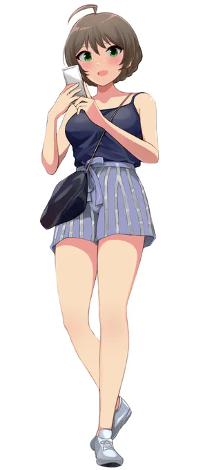 カジュアルな装いでお出かけ。#ミリシタ#桜守歌織 