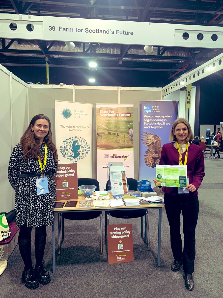 This weekend the @WoodlandTrust  Scotland policy advocacy team is out at #SNP22 supporting @ScotLINK #FarmforScotlandsFuture campaign. We’re promoting our joint report with @SoilAssocScot on integrating trees on farms and crofts