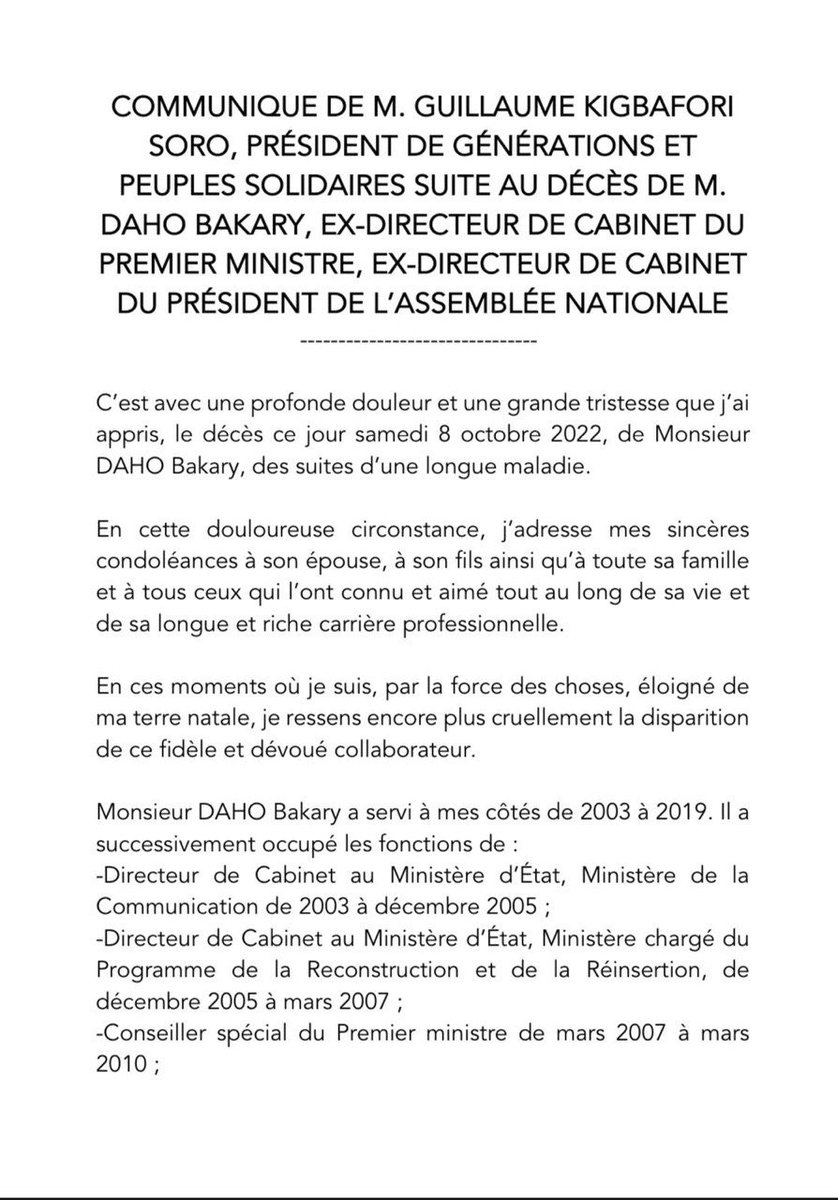 Guillaume K. Soro tweet media