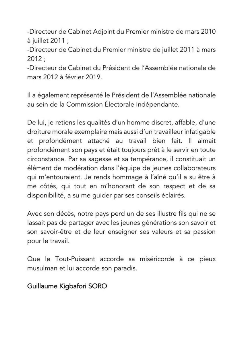 Guillaume K. Soro tweet media