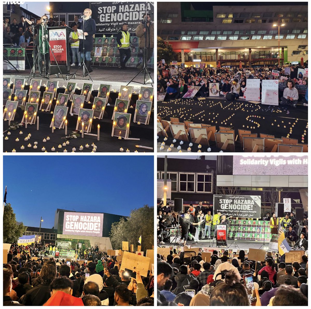 GeneralMurad4's tweet photo. The cruel massacres of defenseless Hazara is genocide! 

This large crowd at the #StopHazaraGenocide solidarity rally in Melbourne, as well as other ongoing protesters in the globe urge that @AlboMP &amp; world leaders to stand in true solidarity with Hazara&amp; act beyond condemnation. https://t.co/Vea78g2mDh