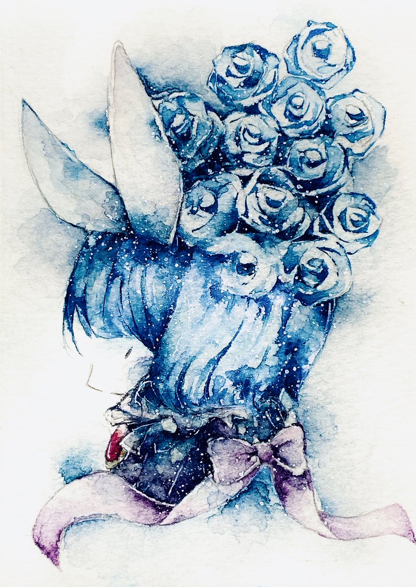「#私の個性はきっと誰かにささるきらきらと儚く寄り添う水彩が好きです 」|晴/作業中のイラスト
