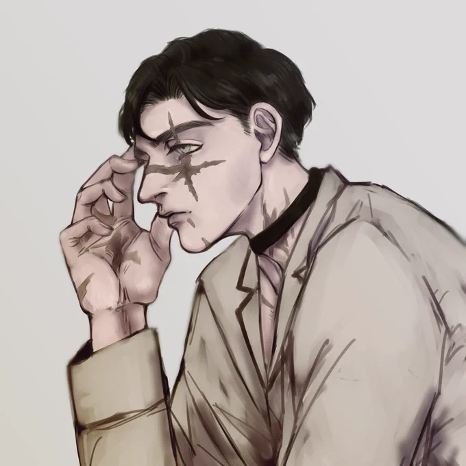 [FA]佐田センセイビジュが好みすぎて描きました。もちろん間宮もかわいい。#スリーピングデッド 