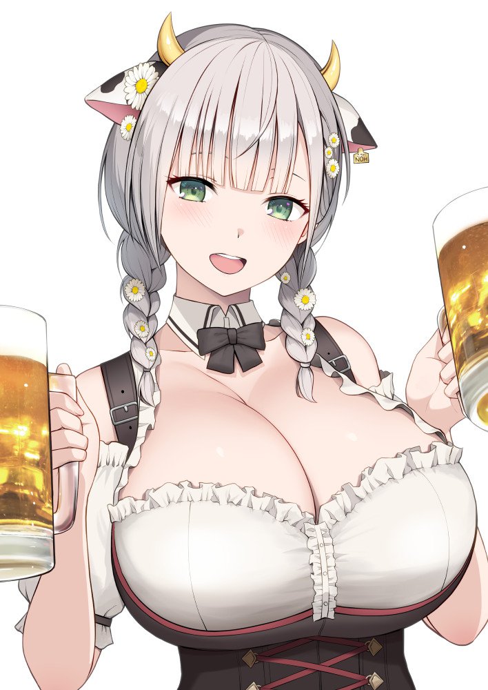 白銀ノエル 「(*'-`) なんだかんだで楽しめた一日。雨が少し気になるけど明日は早出仕事。ま」|まるすのイラスト