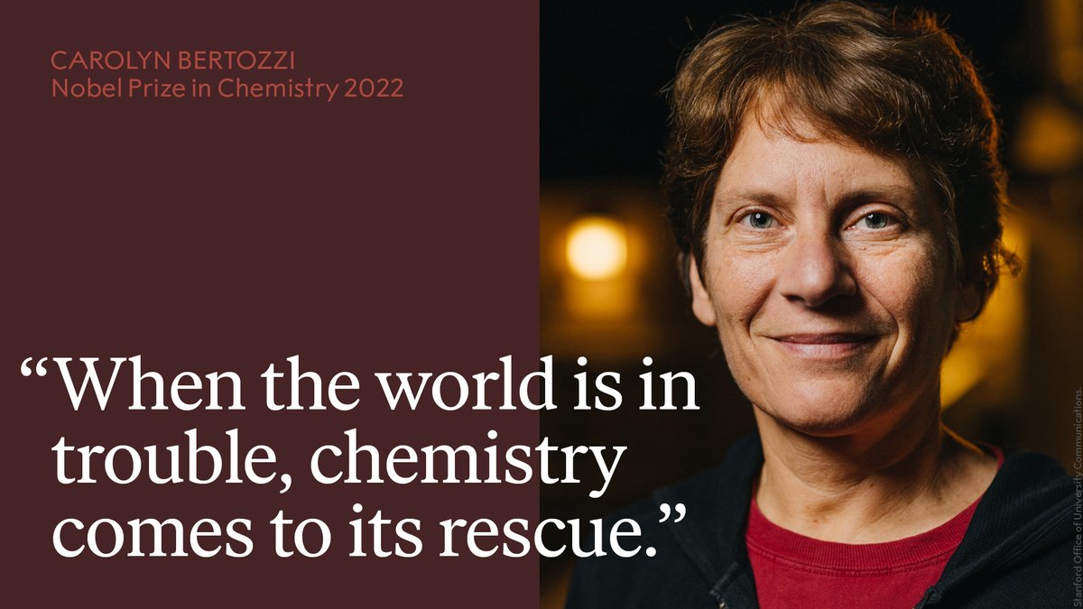 The 2022 #NobelPrize laureate in chemistry Carolyn Bertozzi took click chemistry to a new level. Her bioorthogonal reactions are now contributing to more targeted cancer treatments, among many other applications.

Learn more: bit.ly/3EmYZgc