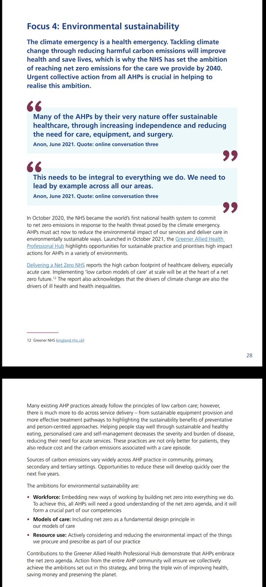 ❓How do #healthcare and environmental #sustainability relate?

It is a pretty direct relationship❗

Hence it's inclusion in #AHPsDeliver 👇