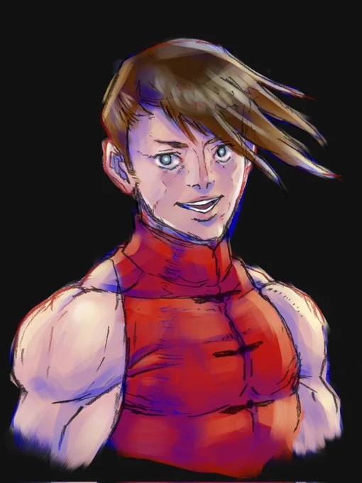 青いヤンもいいなぁと思ったけどやっぱり基本のカラーで#StreetFighter  #格ゲーキャラ描こうぜ 