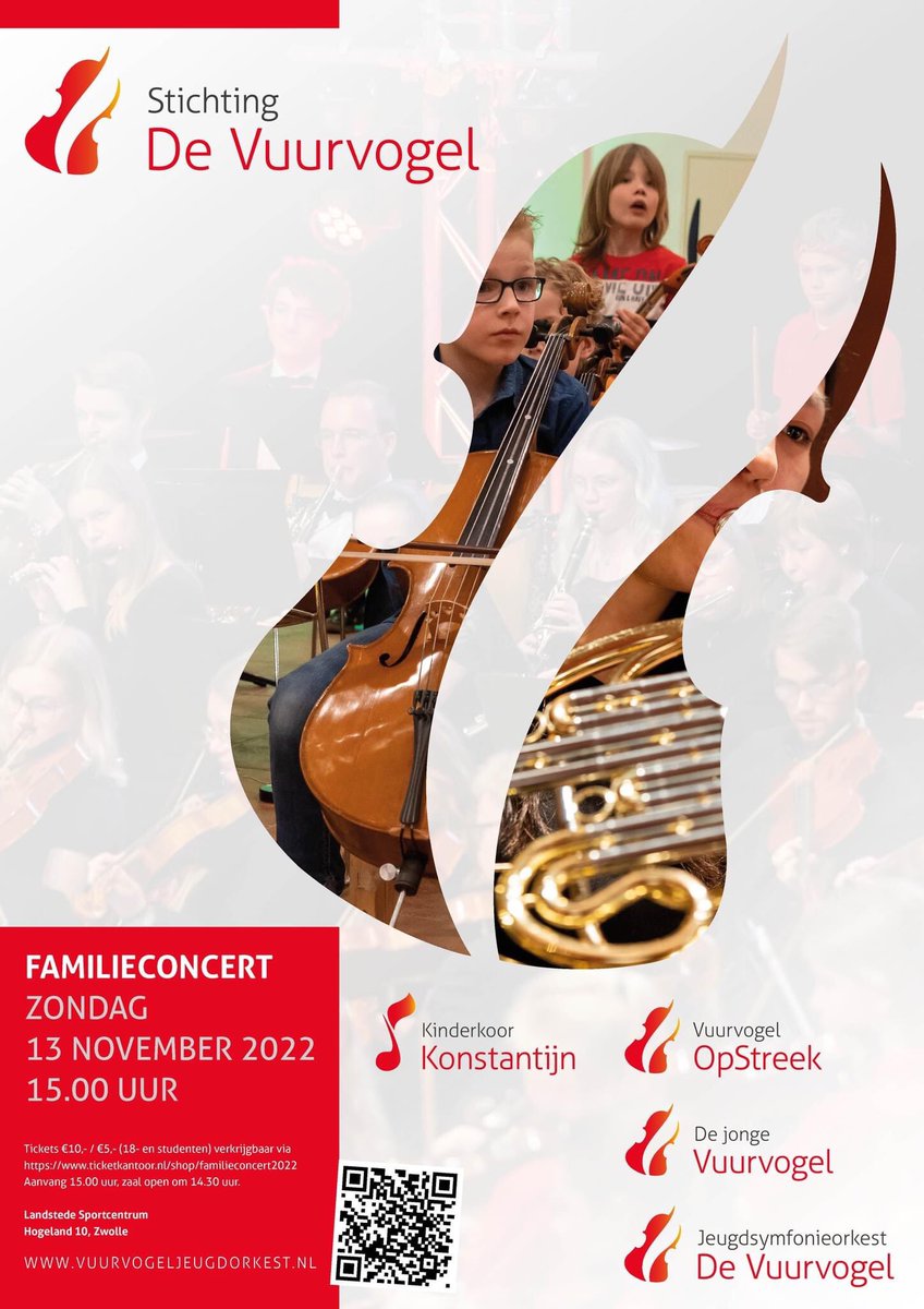 Zondagmiddag 13 november Vuurvogel Familieconcert! Kom je ook? 
Tickets zijn verkrijgbaar via ticketkantoor.nl/shop/familieco…