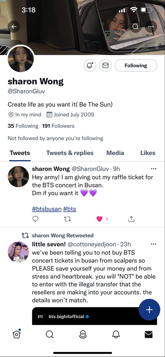 prettytin520's tweet photo. ‼️‼️BEWARE OF SCAMMERS‼️‼️
so from name sharon wong she just changed it to @jessicawan32 ‼️‼️‼️
she scammed me in trying to get #btsconcertticket #btsbusanconcert #btsbusanconcertticket 
SHE SCAMMED ME AND BLOCKED ME AFTER‼️‼️‼️‼️‼️ 
ARMYs PLS DONT BE HER NEXT VICTIM‼️‼️‼️‼️ https://t.co/qyo095rJDd