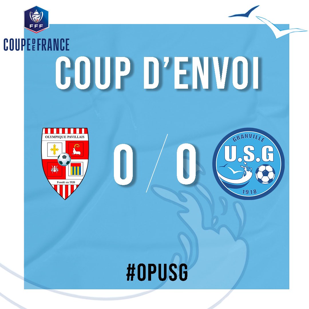 US_Granville's tweet photo. #OPUSG | COUP D’ENVOI
La rencontre entre l’Olympique Pavillais et l’USG débute !
#AllezGranville ⚪️🔵 https://t.co/MNIvFejQgp