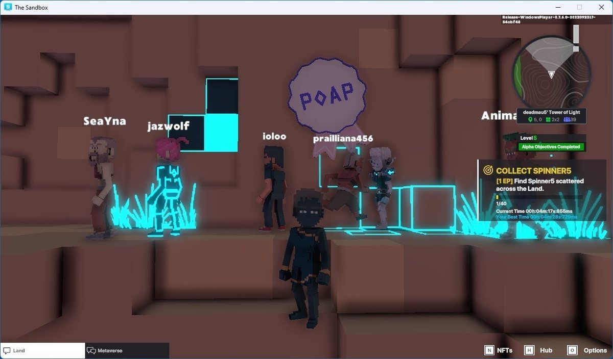 promp155's tweet photo. @TheSandboxGame @deadmau5 I just participated in the #SandboxAlphaS3Giveaway for a chance to win 500 SAND! Found George from the Metaglitch in @deadmau5's Tower of Light, check out my screenshot below!
👇 https://t.co/HV2TZ2X1om