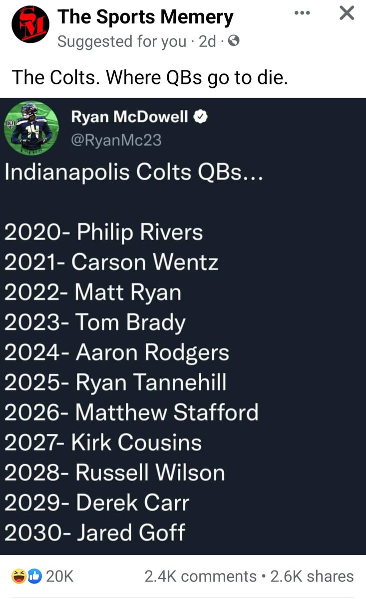 Not sure if you know this <a href="/RyanMc23/">Ryan McDowell</a>, but your tweet from a couple of days ago is getting a lot of love on another site that I saw on Facebook. Good stuff. 👍