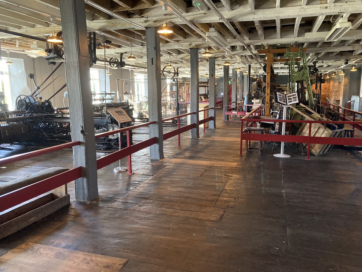 Went on a fascinating tour of an old woollen mill <a href="/ColdharbourMill/">Coldharbour Mill</a> yesterday with fellow Southwest Ryeland breeders. Just in awe of the machinery and workforce required to produce woollen goods and cloth in days gone by