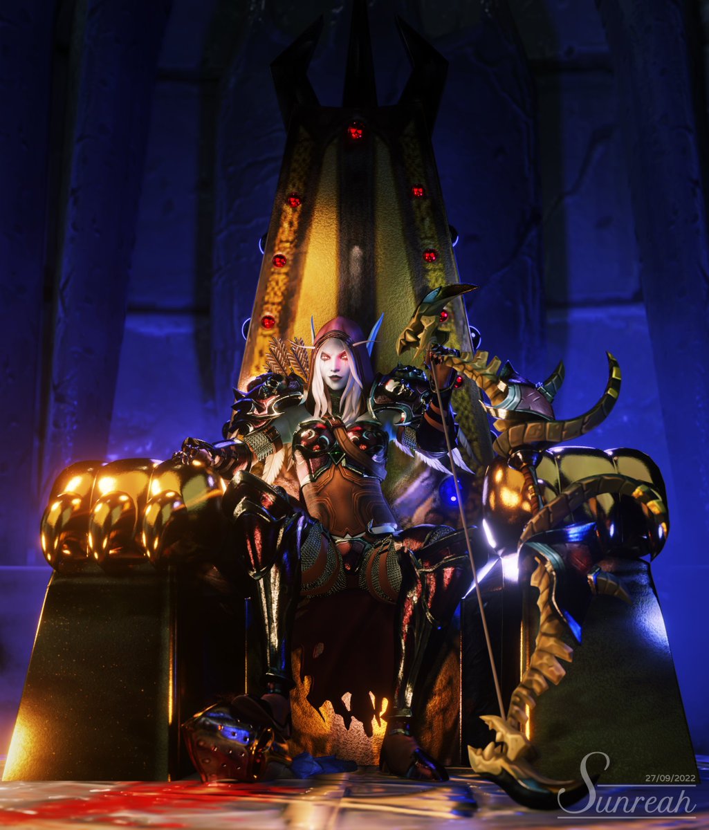 sunreah's tweet photo. Today marks my first Blenderversary! I started one year ago with Sylvanas, so I'm measuring my progress with the Dark Lady again! 
Thank you all for liking my art and supporting my journey!❤️

#worldofwarcraft #warcraft #sylvanaswindrunner #bansheequeen #3dart #warcraftart https://t.co/NzzvPvFOeD