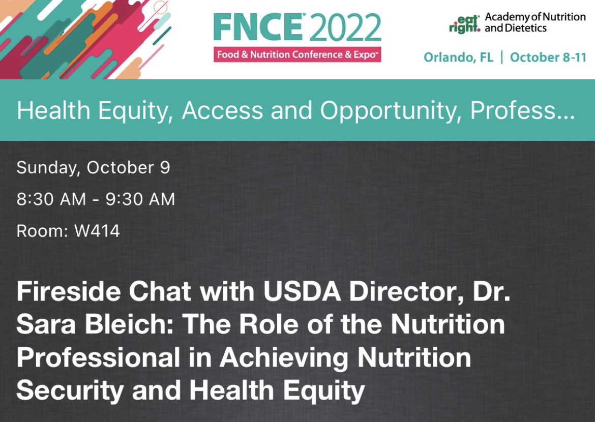 rebeccalewisrd's tweet photo. Nutrition security relates to the context that people live - because health equity is not the same for everyone…@USDANutrition is addressing equitable access to healthy, safe, and affordable food. #fnce #eatrightfnce https://t.co/IPYirvyxcg