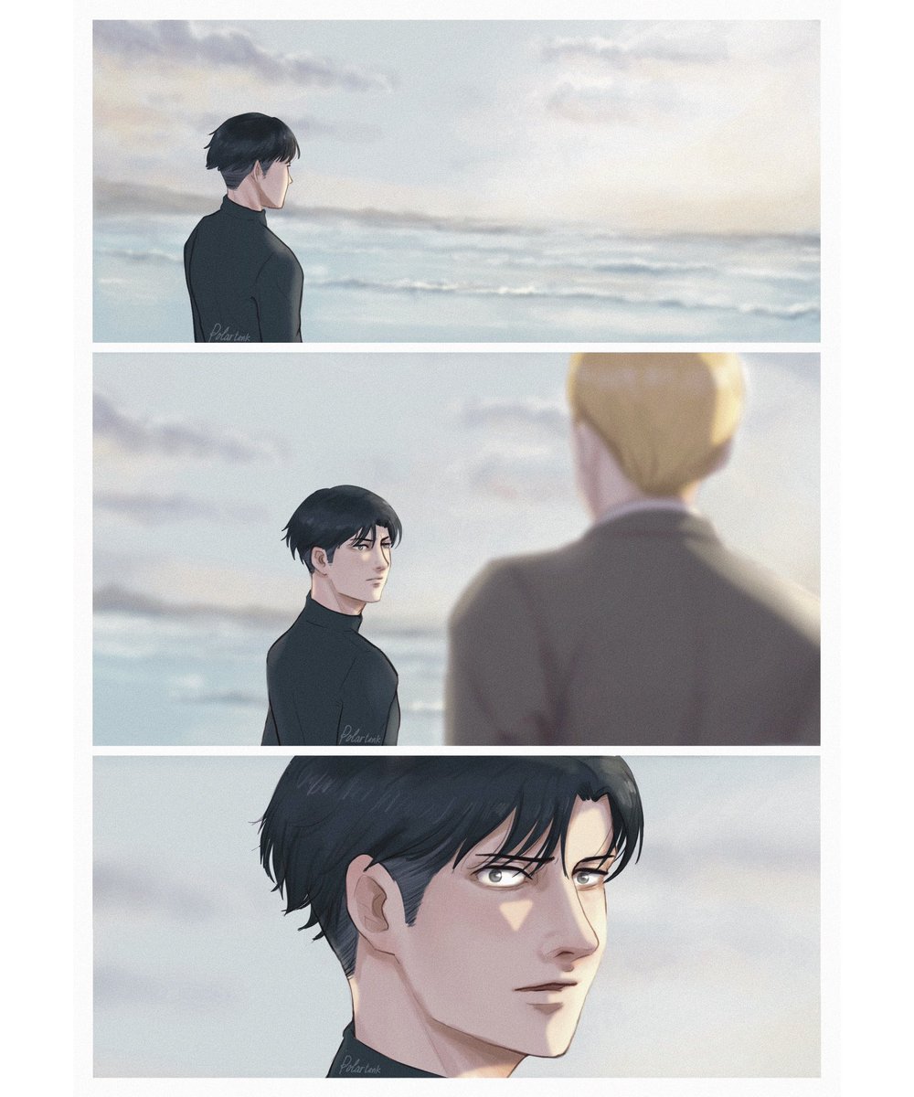 polartank_'s tweet photo. “I will find you like the first time”
“I will follow you like the last time”
(Day 7 #EruriAngstWeek) https://t.co/xeKJQQxqL1